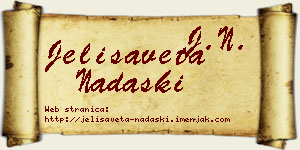 Jelisaveta Nadaški vizit kartica